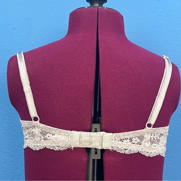 2008 Victoria's Secret Angels Pink And Blue Lace Lined Demi Bra Women Size 34C - Picture 6 of 16